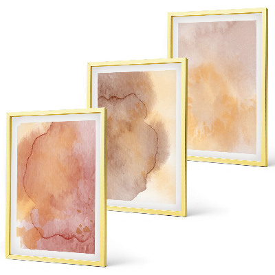 Cadre photo mural Textures colorées à l'aquarelle aux tons chauds