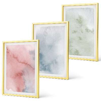 Cadre photo mural Structures à l'aquarelle pastel
