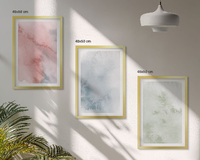 Cadre photo mural Structures à l'aquarelle pastel
