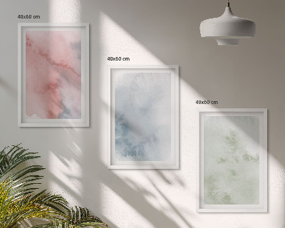 Cadre photo mural Structures à l'aquarelle pastel