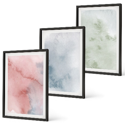 Cadre photo mural Structures à l'aquarelle pastel