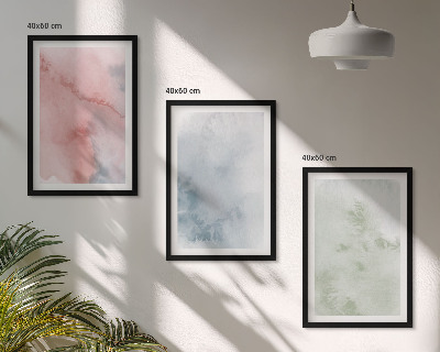 Cadre photo mural Structures à l'aquarelle pastel