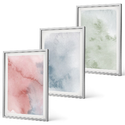 Cadre photo mural Structures à l'aquarelle pastel