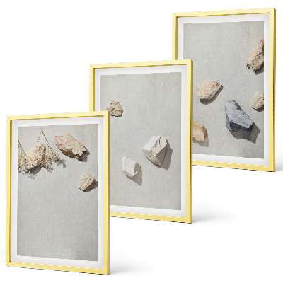 Lot de 3 tableaux pour salon Décorations de plage bohèmes en pierres