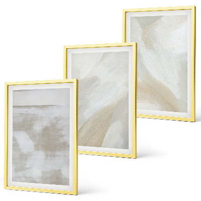 Lot de 3 tableaux pour salon Coups de pinceau abstraits
