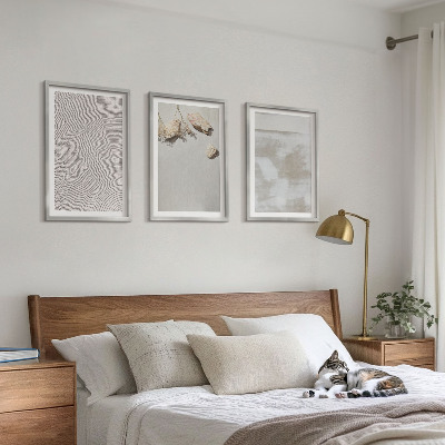 Lot de 3 tableaux pour salon Texture bohème de pierres de sable