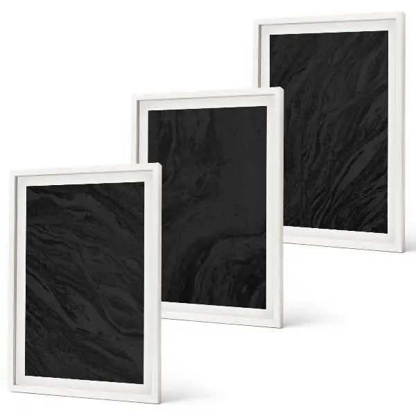 Cadre photo mural avec motif de textures élégantes en marbre foncé