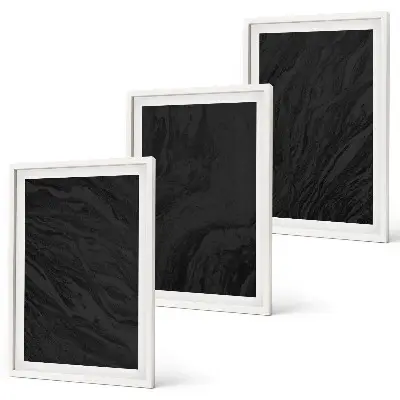 Cadre photo mural avec motif de textures élégantes en marbre foncé