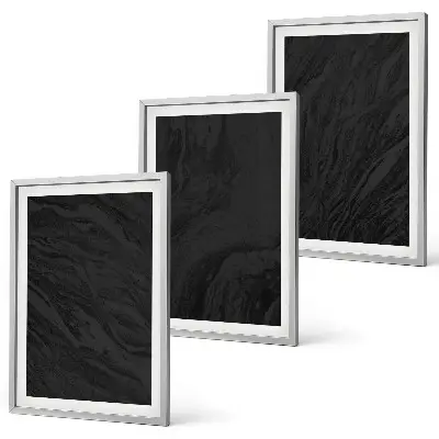 Cadre photo mural avec motif de textures élégantes en marbre foncé
