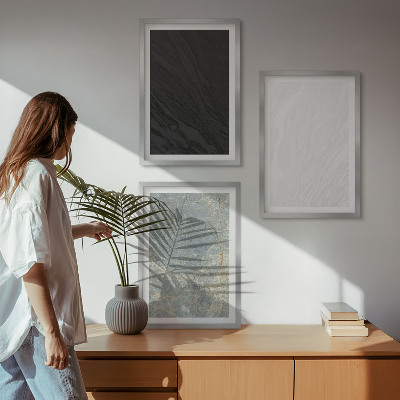 Lot de 3 tableaux pour salon Les couleurs des élégantes structures en pierre