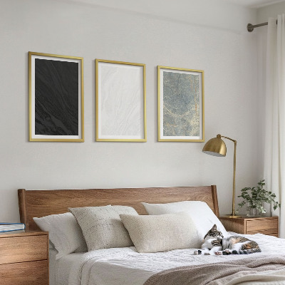 Lot de 3 tableaux pour salon Les couleurs des élégantes structures en pierre