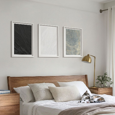 Lot de 3 tableaux pour salon Les couleurs des élégantes structures en pierre