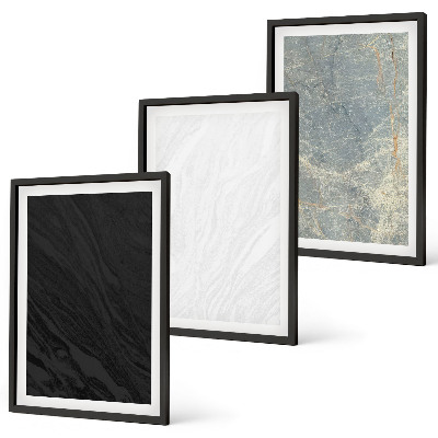 Lot de 3 tableaux pour salon Les couleurs des élégantes structures en pierre