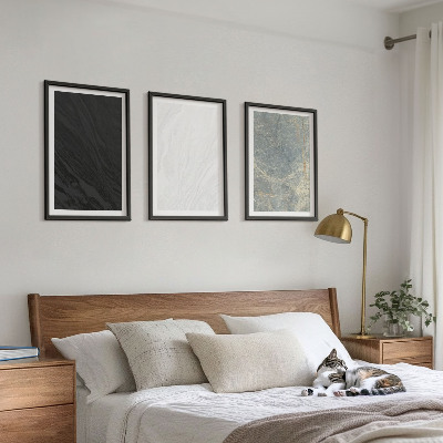 Lot de 3 tableaux pour salon Les couleurs des élégantes structures en pierre