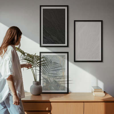 Lot de 3 tableaux pour salon Les couleurs des élégantes structures en pierre