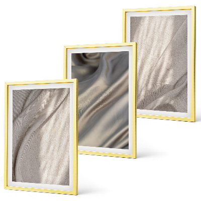 Lot de 3 tableaux pour salon Gros plan sur des tissus bohèmes naturels