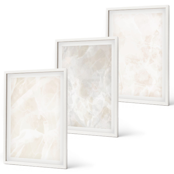 Lot de 3 tableaux pour salon La structure en marbre élégant