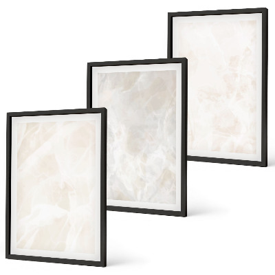 Lot de 3 tableaux pour salon La structure en marbre élégant