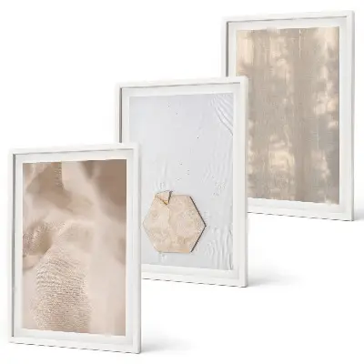 Cadre photo mural au design bohème aux textures subtiles