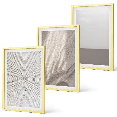 Lot de 3 tableaux pour salon avec motifs aux textures bohèmes naturelles