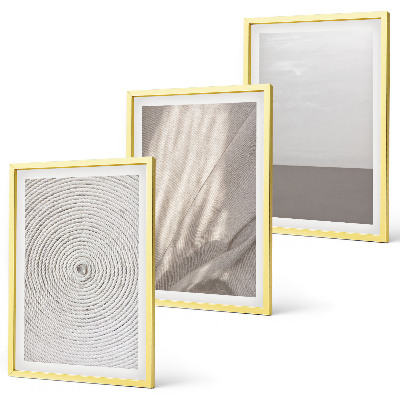 Lot de 3 tableaux pour salon Textures bohèmes naturelles