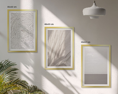 Lot de 3 tableaux pour salon Textures bohèmes naturelles