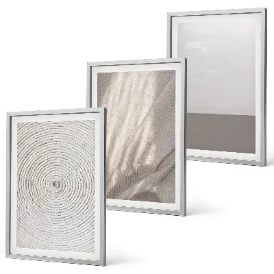 Lot de 3 tableaux pour salon avec motifs aux textures bohèmes naturelles
