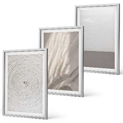 Lot de 3 tableaux pour salon Textures bohèmes naturelles