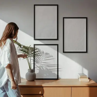 Cadre photo mural en marbre au design élégant