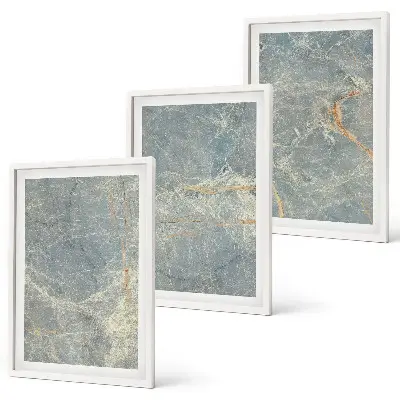 Tableaux décoratifs en marbre vert lot de 3 pour salon