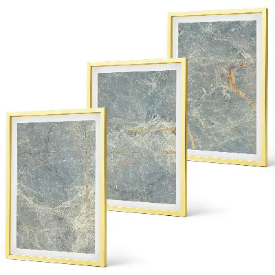Tableaux décoratifs en marbre vert lot de 3 pour salon