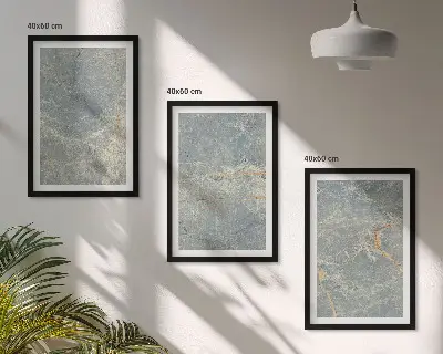 Tableaux décoratifs en marbre vert lot de 3 pour salon
