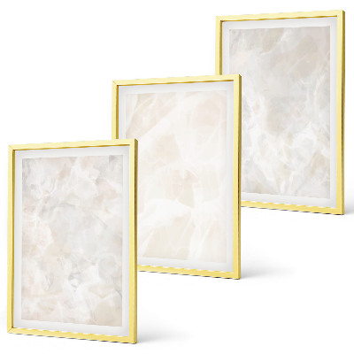 Lot de 3 tableaux pour salon Structures en marbre pastel