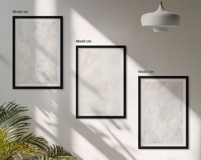 Lot de 3 tableaux pour salon Structures en marbre pastel