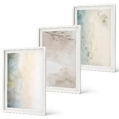 Cadre photo mural modèle aux délicats motifs aquarelle