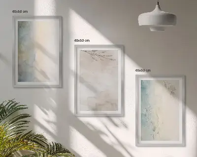 Cadre photo mural modèle aux délicats motifs aquarelle