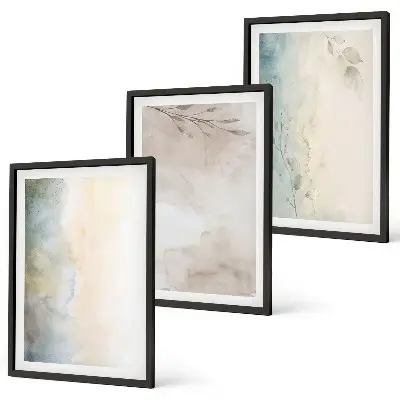 Cadre photo mural modèle aux délicats motifs aquarelle