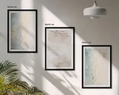 Cadre photo mural modèle aux délicats motifs aquarelle