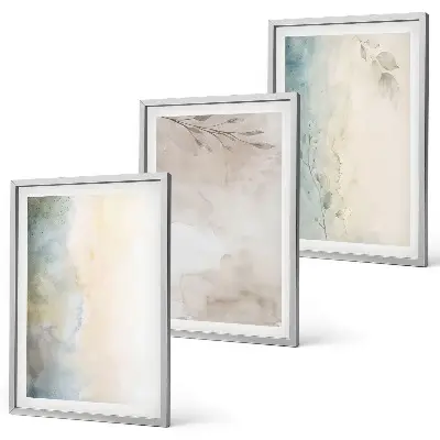 Cadre photo mural modèle aux délicats motifs aquarelle