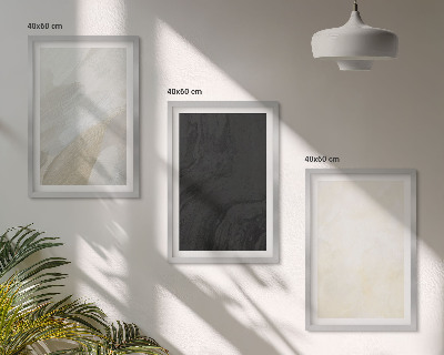 Lot de 3 tableaux pour salon Structures nuances minimalisme