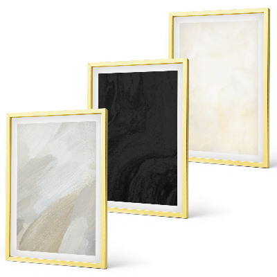 Lot de 3 tableaux pour salon Structures nuances minimalisme
