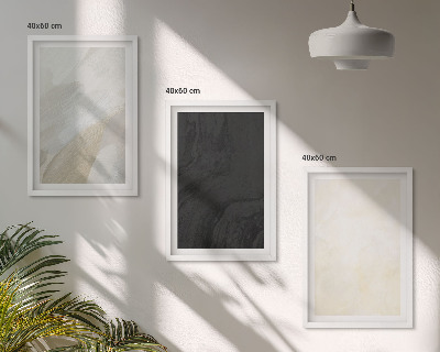 Lot de 3 tableaux pour salon Structures nuances minimalisme