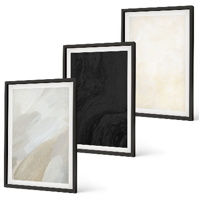 Lot de 3 tableaux pour salon Structures nuances minimalisme