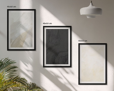 Lot de 3 tableaux pour salon Structures nuances minimalisme