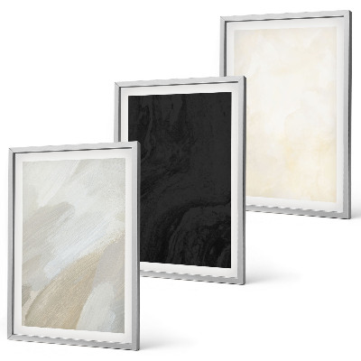 Lot de 3 tableaux pour salon Structures nuances minimalisme