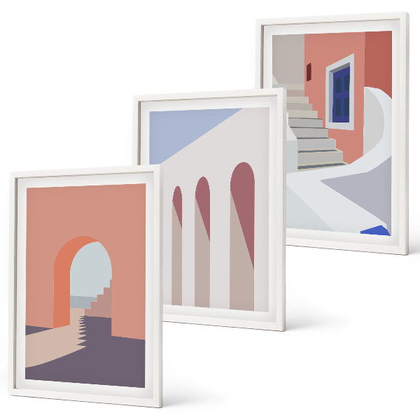 Cadre photo mural Illustrations architecturales minimalistes