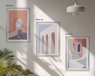 Cadre photo mural Illustrations architecturales minimalistes