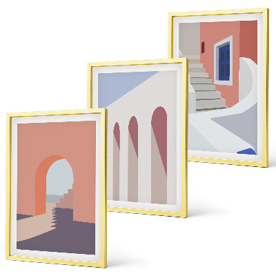 Cadre photo mural Illustrations architecturales minimalistes