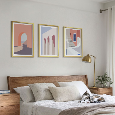 Cadre photo mural Illustrations architecturales minimalistes