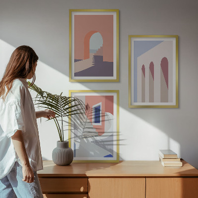 Cadre photo mural Illustrations architecturales minimalistes